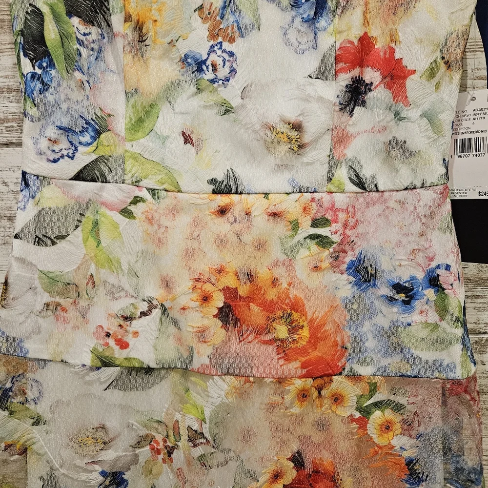 Adrianna Papell - White - Floral - Dress - NWT - Picture 2 of 6